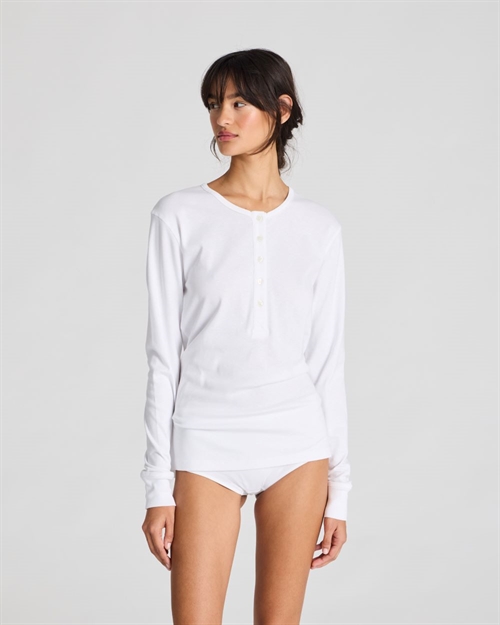 GAI + LISVA IDA COTTONH HENLEY WHITE